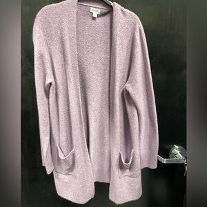 J. Crew Lavender Open Front Cardigan Sweater